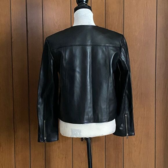Theory Leather Crop Jacket size 4 - Picture 8 of 12